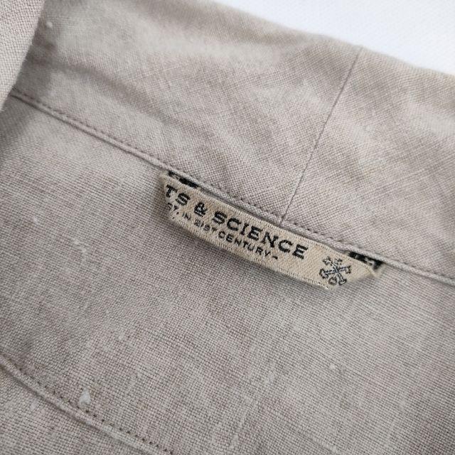 ARTS & SCIENCE ARTS&SCIENCE リネン ショップコート 033-U131 ARTS & SCIENCE ARTS&SCIENCE リネン ショップコート 033-U131