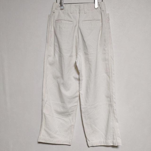 R&D.M.Co- 7W CORDUROY HIGH WAIST PANTS コーデュロイ パンツ ホワイト レディース オールドマンズテーラー【中古】4-1212M∞ R&D.M.Co- 7W CORDUROY HIGH WAIST PANTS コーデュロイ パンツ