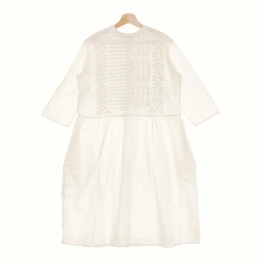 maison de soil メゾンドソイル バンドカラー ギャザー 刺繍入り バックボタン オーガニックコットン ワンピース 4-1209M 250593 ブランド古着の専門店 ジージー - 通販 - Yahoo ショッピング