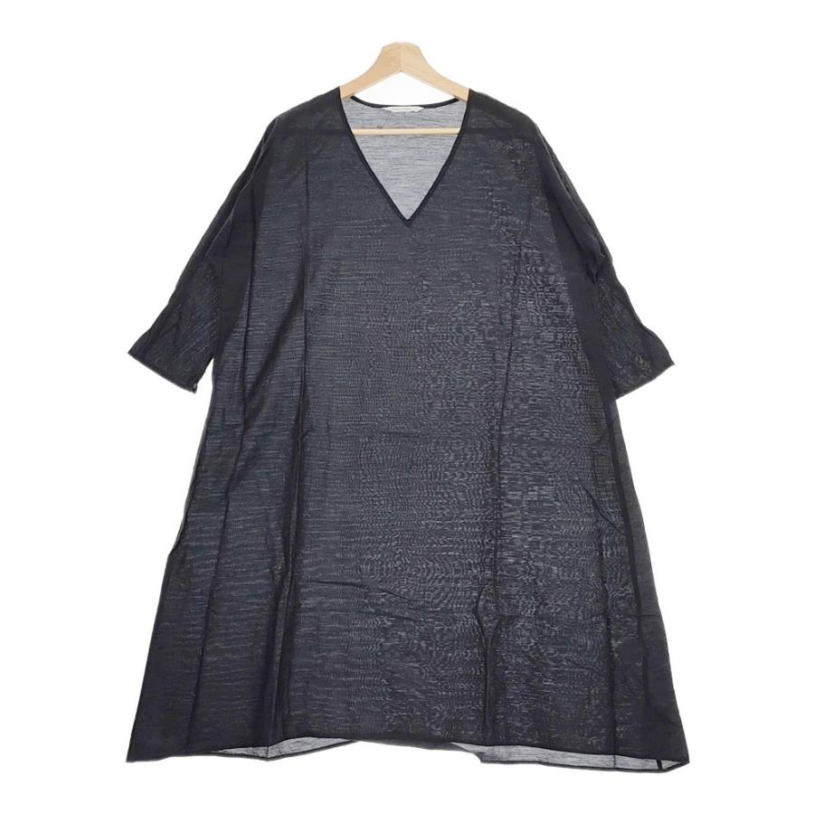 TOUJOURS Toujours シルクコットンカシミヤVネックワンピース  