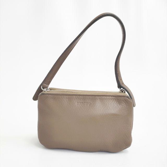 HIROFU レザーミニバッグ ハンドバッグ ポーチ ブラウン ヒロフ 5  