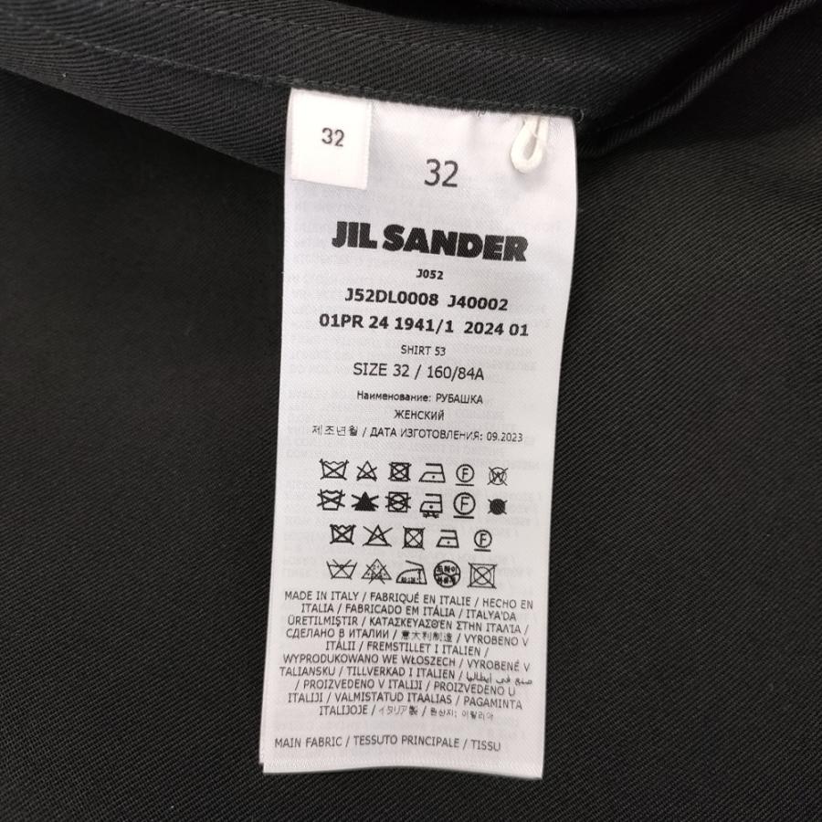JIL SANDER 未使用品 CAMICIA ウールギャバジンシャツ J52DL0008 J40002 定価162800円 24SS ブラック レディース ジルサンダー【中古】4-1113T♪ JIL SANDER（ジルサンダー） 未使用品 CAMICIA ウールギャバジンシャツ