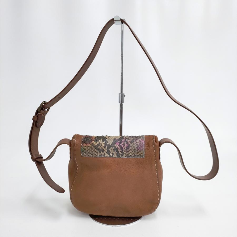 HENRY CUIR 蛇 パイソン ウロコ 鱗 レザー 花柄 ショルダーバッグ