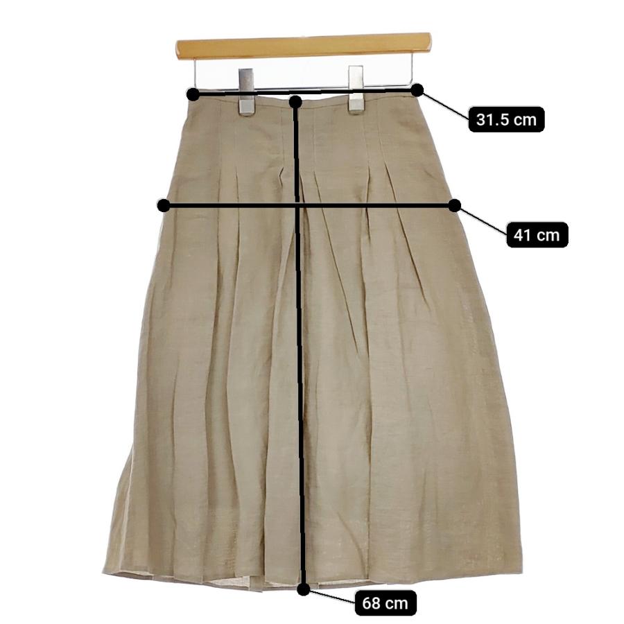 【美品】オニールオブダブリン プリーツスカート GB8 O'NEIL of DUBLIN（オニールオブダブリン） リネン タック プリーツ