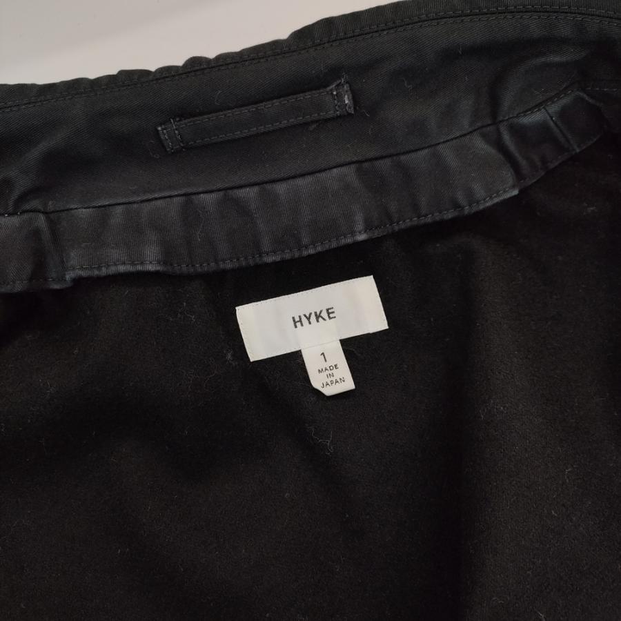 【美品】HYKE ハイク ライナー付き ステンカラーコート サイズ2 ブラック HYKE（ハイク） ライナー付き ステンカラーコート 151-17051 サイズ1