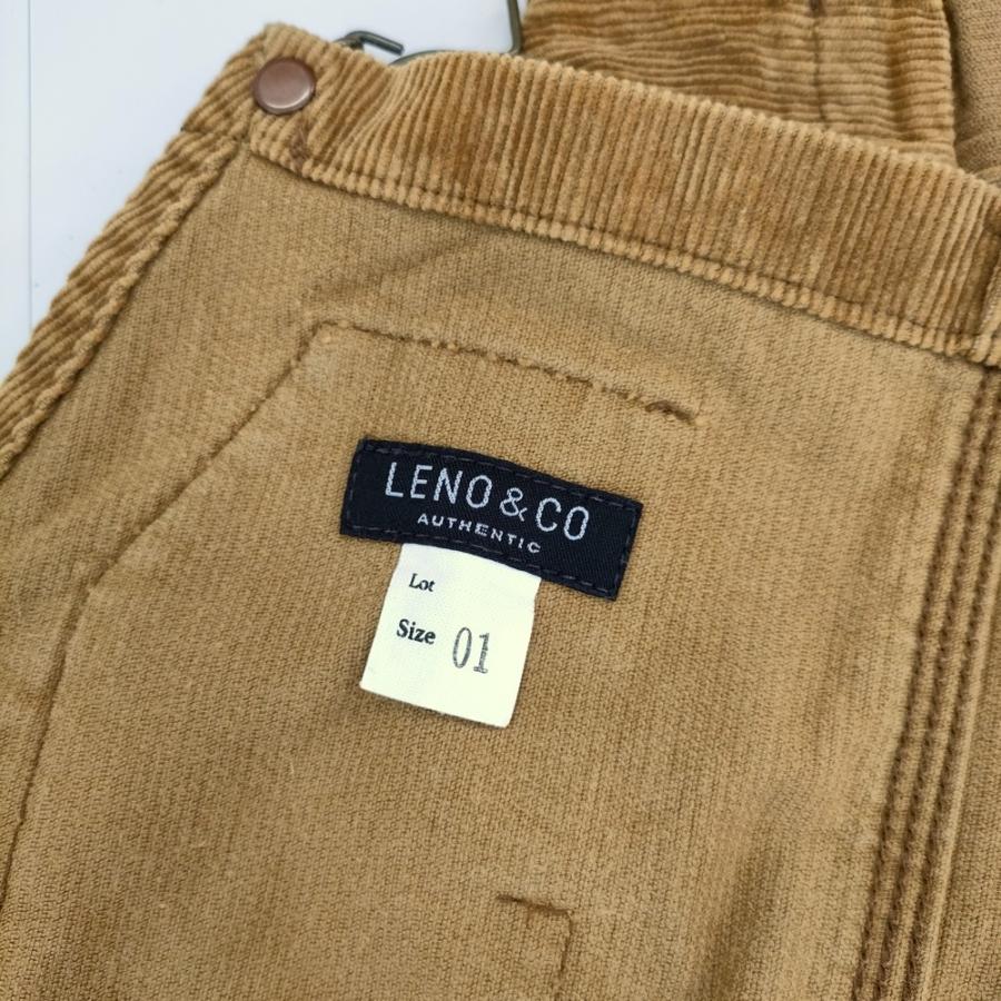 LENO L1802-PT005 コーデュロイ サイズ1 コットン オーバーオール 
