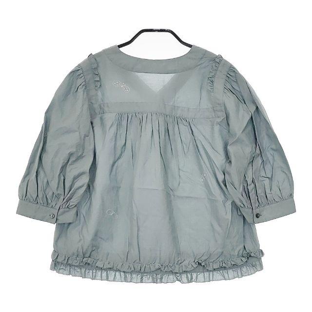 mina perhonen choucho abs1258 コットンシルク 刺繍 ブラウス シャツ  