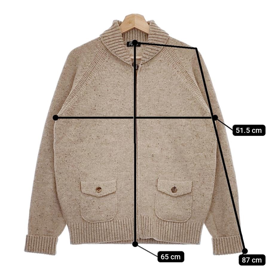 papas D049CKJM001 ジップアップカーディガン ニット ジャケット カウチン M カーディガン ベージュ パパス 4-1214T 253799_5
