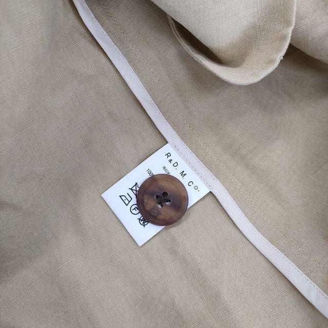 R&D.M.Co- オールドマンズテーラー　リネンコート　美品 R&D.M.Co- リネン ステンカラーコート ベージュ オールドマンズ