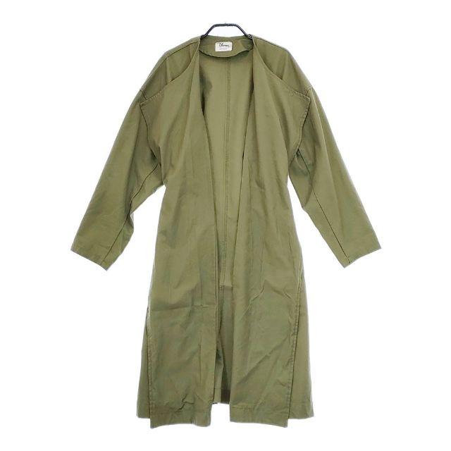 期間限定値下げ！英国製　Yarmo リネン コート グリーン Yarmo WIDE WRAP COAT ワイドラップコート定価37400円 イギリス製 YAR
