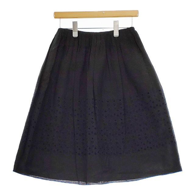 mina perhonen sun moss リネン 刺繍 ss5877 スカート ブラック レディース ミナペルホネン【中古】5-0409M∞ mina perhonen（ミナペルホネン） mina perhonen sun moss リネン 刺繍