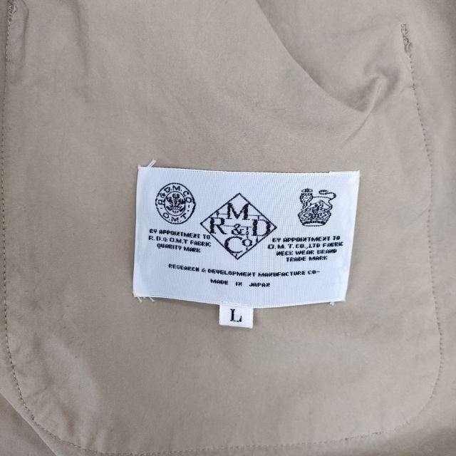 R&D.M.Co- 新品 定価50600円 ガーメントダイ スタンドカラー ジャケット ベージュ レディース オールドマンズテーラー【中古】5-0409M∞ R&D.M.Co- 新品 定価50600円 ガーメントダイ スタンドカラー