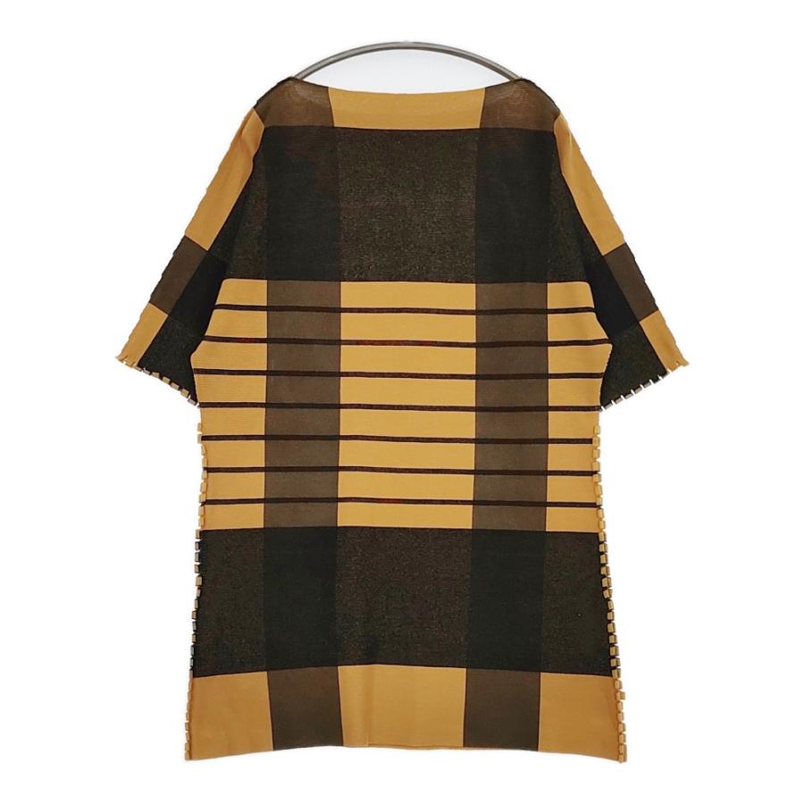 ISSEY MIYAKE A-POC INSIDE チェック柄 IM33KH705 七分袖 チュニック オレンジ イッセイミヤケ エイポック インサイド 5-0707M 255964_1