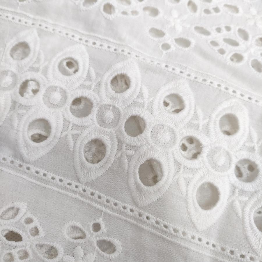 NE QUITTEZ PAS eclat別注 レースジャケット 七分袖 刺繍 カットワーク 010141GJ5EC ホワイト レディース ヌキテパ【中古】5-0525S△ NE QUITTEZ PAS!（ヌキテパ） NE QUITTEZ PAS eclat別注 レース