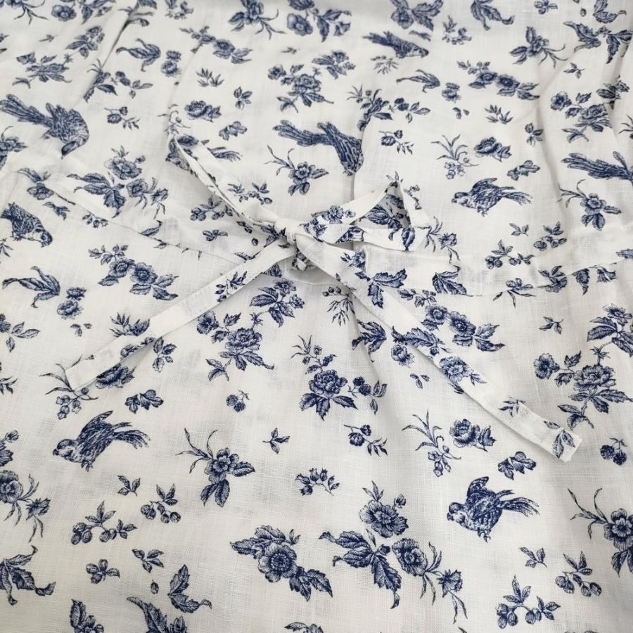 R&D.M.Co- GARDEN ガーデン ドローストリングドレス 6748 定価66000円 ワンピース 24SS ホワイト ブルー オールドマンズテーラー【中古】5-0309M♪ R&D.M.Co- GARDEN ガーデン ドローストリングドレス 定価66000円