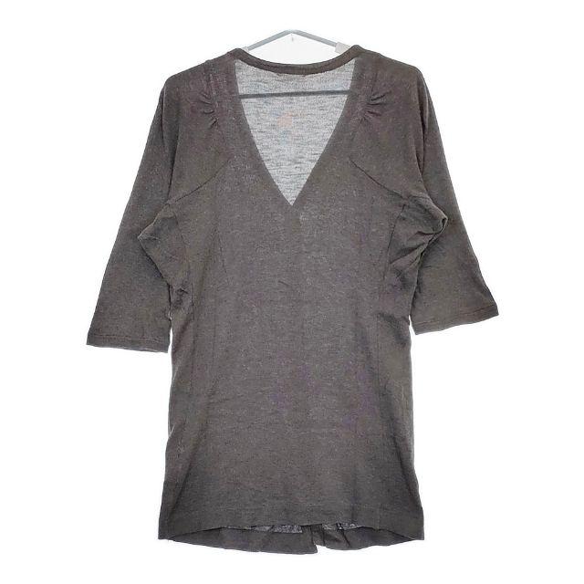 45R グレー綿ロングカーディガン