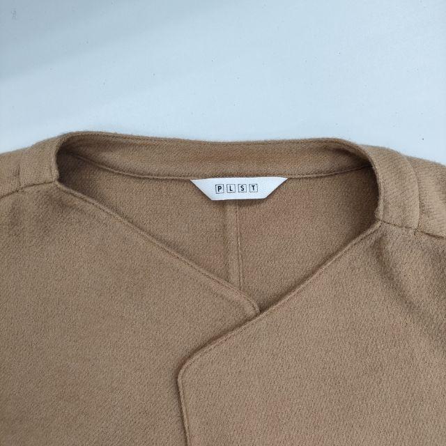 極美品✨ 22AW プラステ マンテコ ノーカラーコート 比翼 ウール ベージュ 極美品✨ 22AW プラステ マンテコ ノーカラーコート 比翼 ウール ベージュ