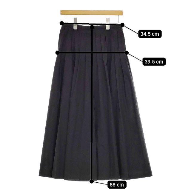 【ブラミンク】コットンシルク ラップスカート 38 日本製 ブラック スカート BLAMINK(ブラミンク)｜シルクギャザーロングスカート/ブラック の通販