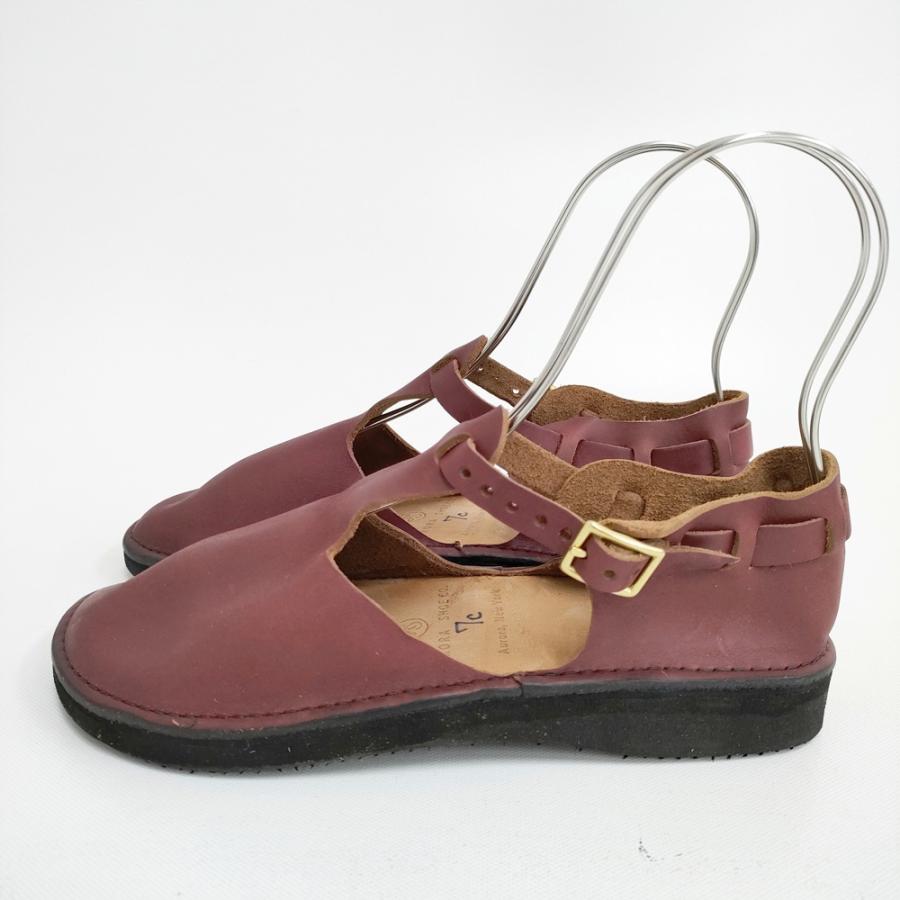 オーロラシューズ ウエストインディアン 7C バーガンディ 旧ロゴ AURORA SHOES 新品 West Indian T-Strap サイズ7C バーガンディ