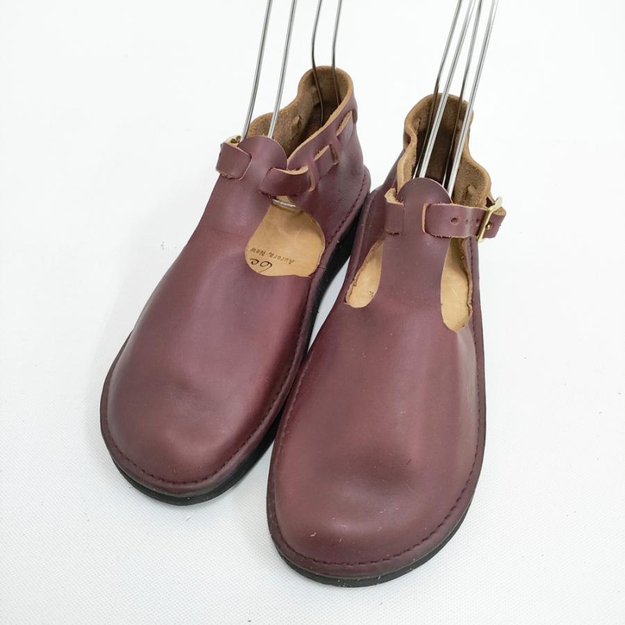 AURORA SHOES 新品 West Indian T-Strap サイズ6C バーガンディ