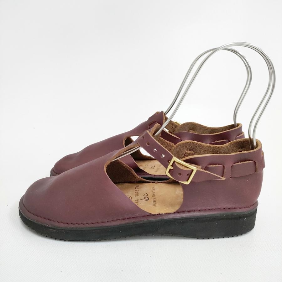 AURORA SHOES 新品 West Indian T-Strap サイズ6C バーガンディ
