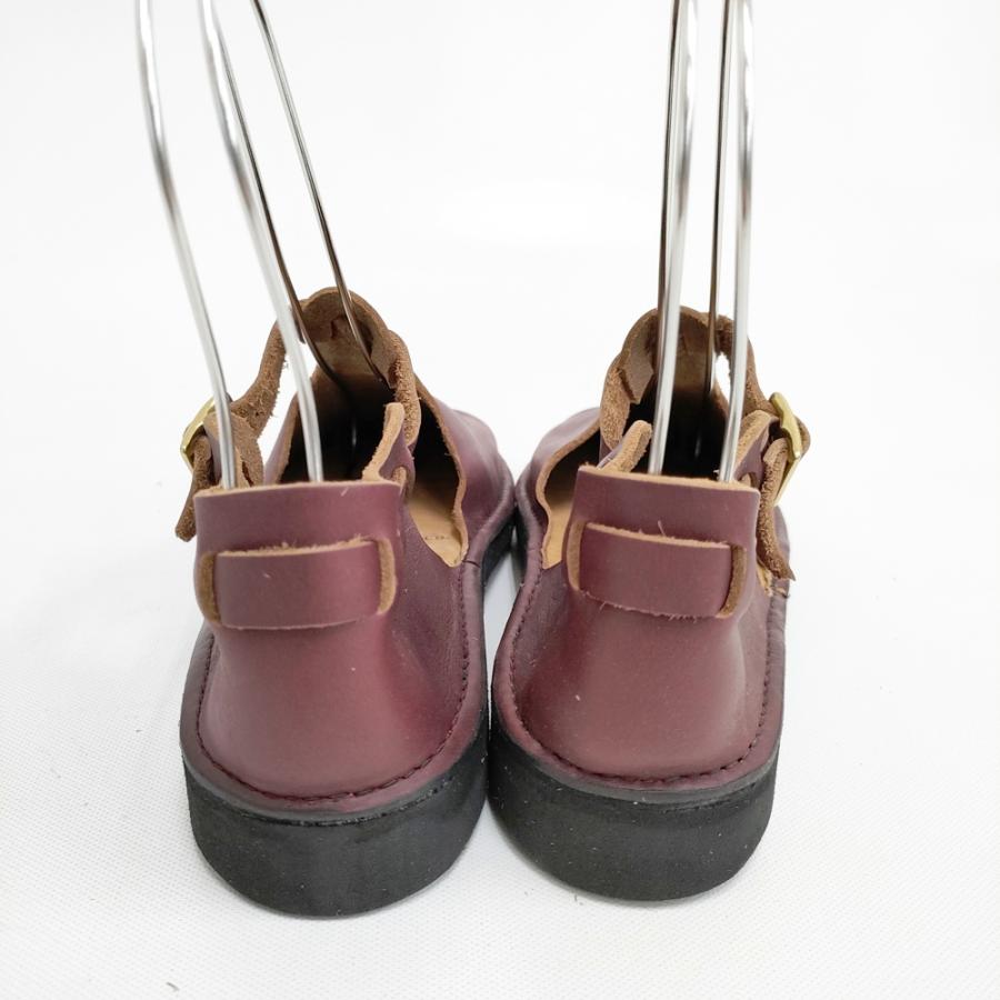 AURORA SHOES 新品 West Indian T-Strap サイズ6C バーガンディ