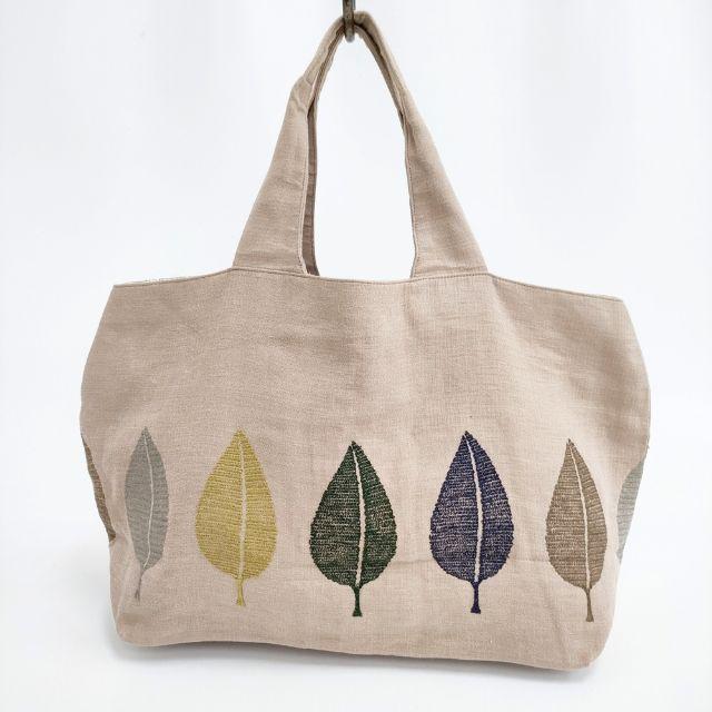 mina perhonen happa パニーニバッグ 刺繍 va9146 トートバッグ ベージュ レディース ミナペルホネン【中古】5-0929G∞ mina perhonen（ミナペルホネン） mina perhonen happa パニーニバッグ