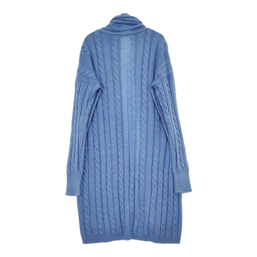 45R 45R/45rpm 水浅葱スビン糸起毛ケーブルロングカシュクール