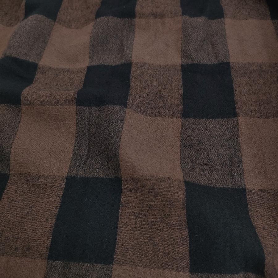 nestRobeウールコットンリネンブロックチェックジャンパースカート