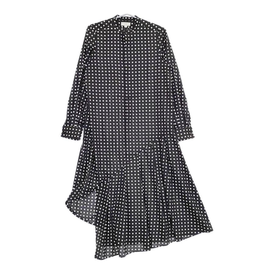 HYKE FD SQUARE PATTERN BOSOM DRESS 232-16191 008 サイズ2  