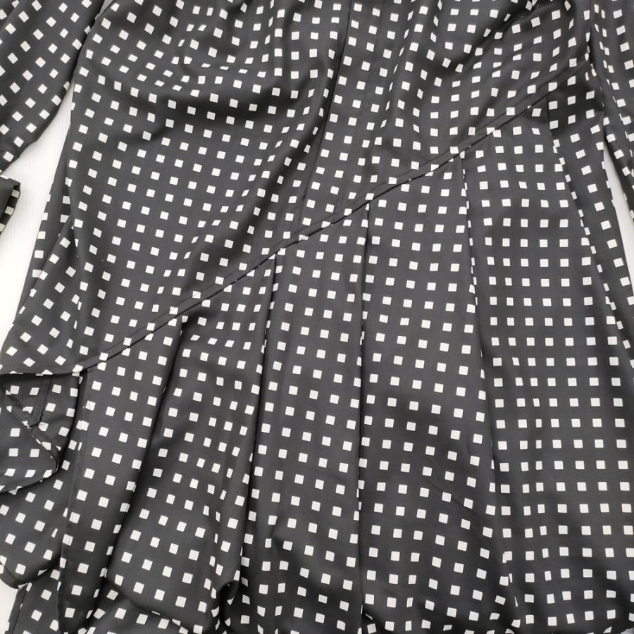 HYKE FD SQUARE PATTERN BOSOM DRESS 232-16191 008 サイズ2  