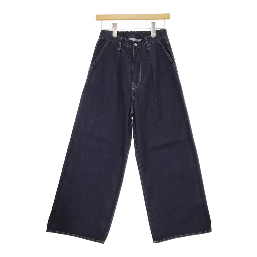 45R コットンリネンタックイージーデニムパンツ サイズ1 ネイビー