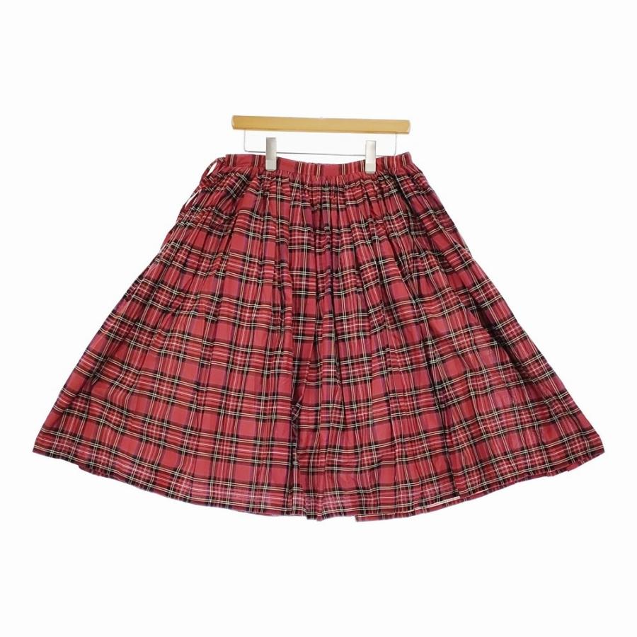 オールドマンズテーラー ギャザー スカート コットン シルク チェック