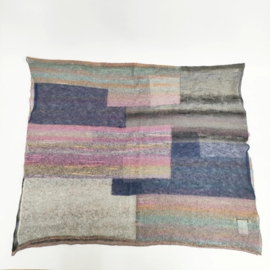 iines イイネス 佐藤繊維 モヘヤ混 大判 マフラー ストール ピンク 多