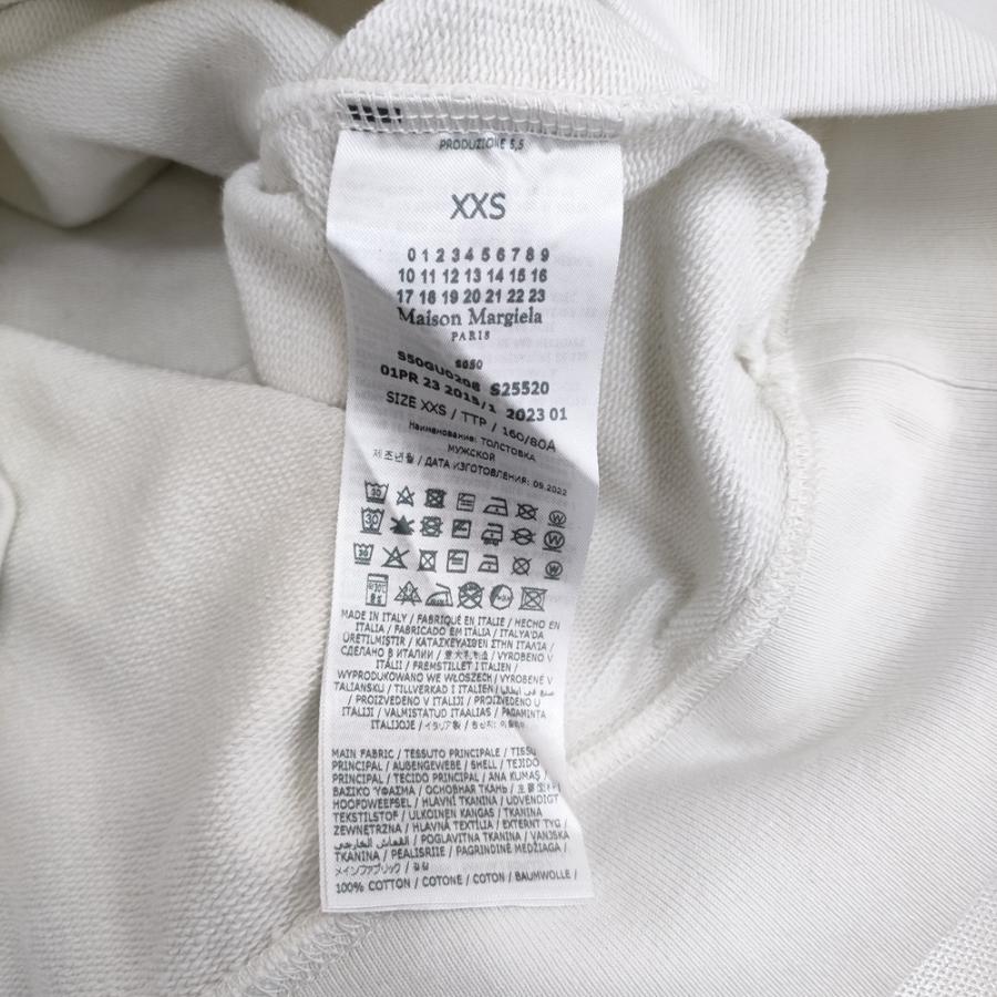MAISON MARGIELA SWEATSHIRT CHALK ナンバリングロゴ s50gu0208 s25520 スウェット ホワイト レディース メゾンマルジェラ【中古】5-0315M♪ MAISON MARGIELA SWEATSHIRT CHALK ナンバリングロゴ s50gu0208 s25520