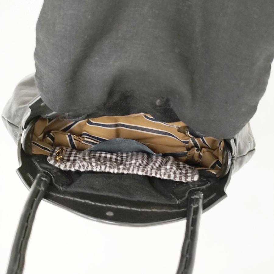 ebagos Amu Amu 牛ソフトクチガネ？ジャナイハンドバッグS レザー 定価74800円 ハンドバッグ ブラック レディース エバゴス【中古】5-0319G◎ ebagos Amu 牛ソフトクチガネ？ジャナイハンドバッグS レザー 定価