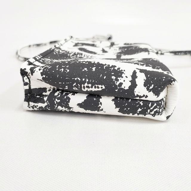 ebagos 52PEARL ダイアリー・クロフ ダイアリーバッグ レザー 2way ショルダーバッグ 23SS ホワイト ブラック レディース エバゴス【中古】5-0626G∞ ebagos 52PEARL ダイアリー・クロフ ダイアリーバッグ レザー 2way