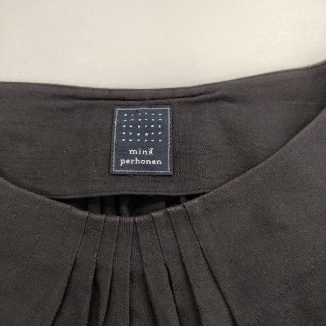 mina perhonen forest tile qa3900 刺繍 ワンピース チャコールグレー  