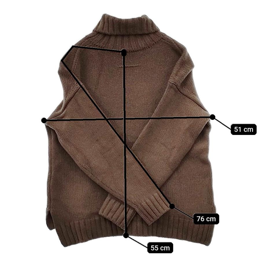 SLOANE SL3W-063 3Gジーロンラム×カシミヤドロップショルダーニット