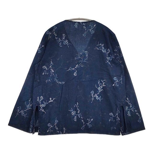 45R 45R/45rpm 春まちプリントのフリルブラウス 定価46200円