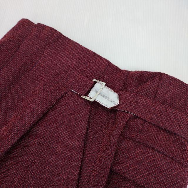 fumika uchida MOLE DOBBY BELTED SLACKS 定価74800円 　FU-K-PT004 パンツ ワインレッド レディース フミカウチダ【中古】5-0820G∞ fumika uchida MOLE DOBBY BELTED SLACKS 定価74800円 FU-K-PT004