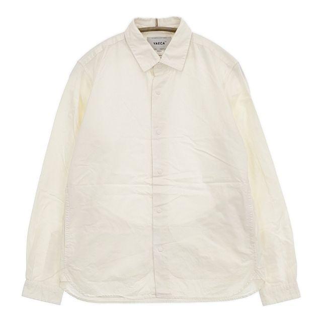 YAECA 長袖シャツ YAECA◇長袖シャツ/S/コットン/WHT/ストライプ/171116