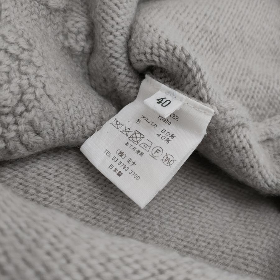 mina perhonen rombo aaa8722 アルパカウール 定価71500円 セーター ニット グレー レディース ミナペルホネン【中古】5-0801T△ mina perhonen（ミナペルホネン） mina perhonen rombo aaa8722