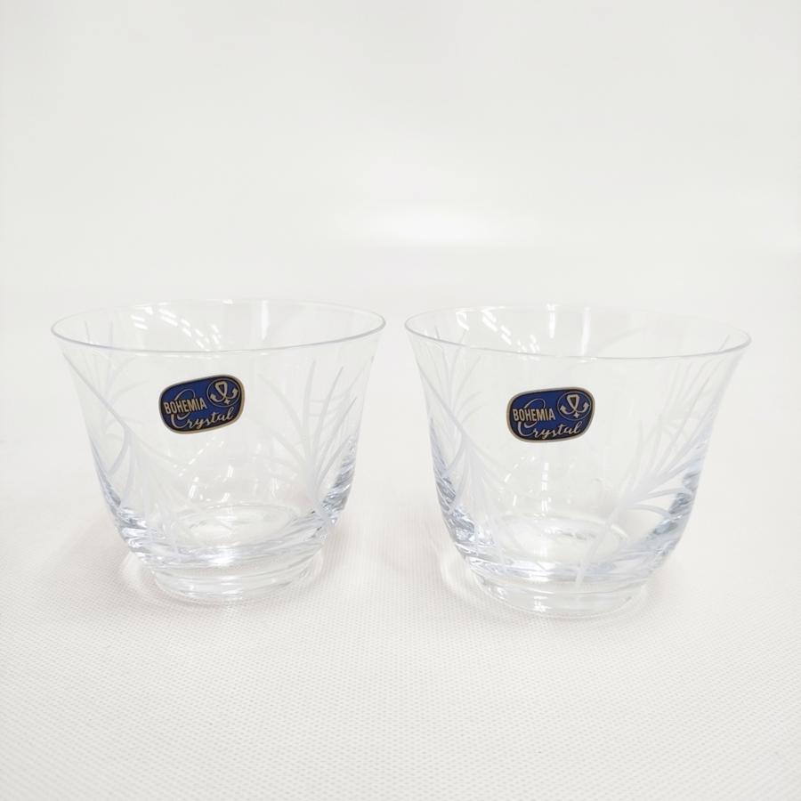 BOHEMIA Cristal ボヘミアクリスタル 切子 冷茶グラス 2客セット