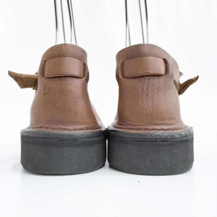 AURORA SHOES 未使用 Chinese Mary Jane チャイニーズメリージェーン 定価33000円 7C 靴 ブラウン オーロラシューズ 5-0523G 262424_2