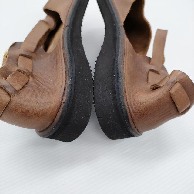 AURORA SHOES 未使用 Chinese Mary Jane チャイニーズメリージェーン 定価33000円 7C 靴 ブラウン オーロラシューズ 5-0523G 262424_5