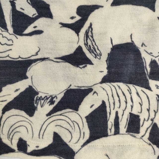 mina perhonen life puzzle ya8491 定価28600円 サイズ38 ウールニットソー カットソー アイボリー グレー レディース ミナペルホネン【中古】5-1116T∞ mina perhonen（ミナペルホネン） mina perhonen life puzzle ya8491