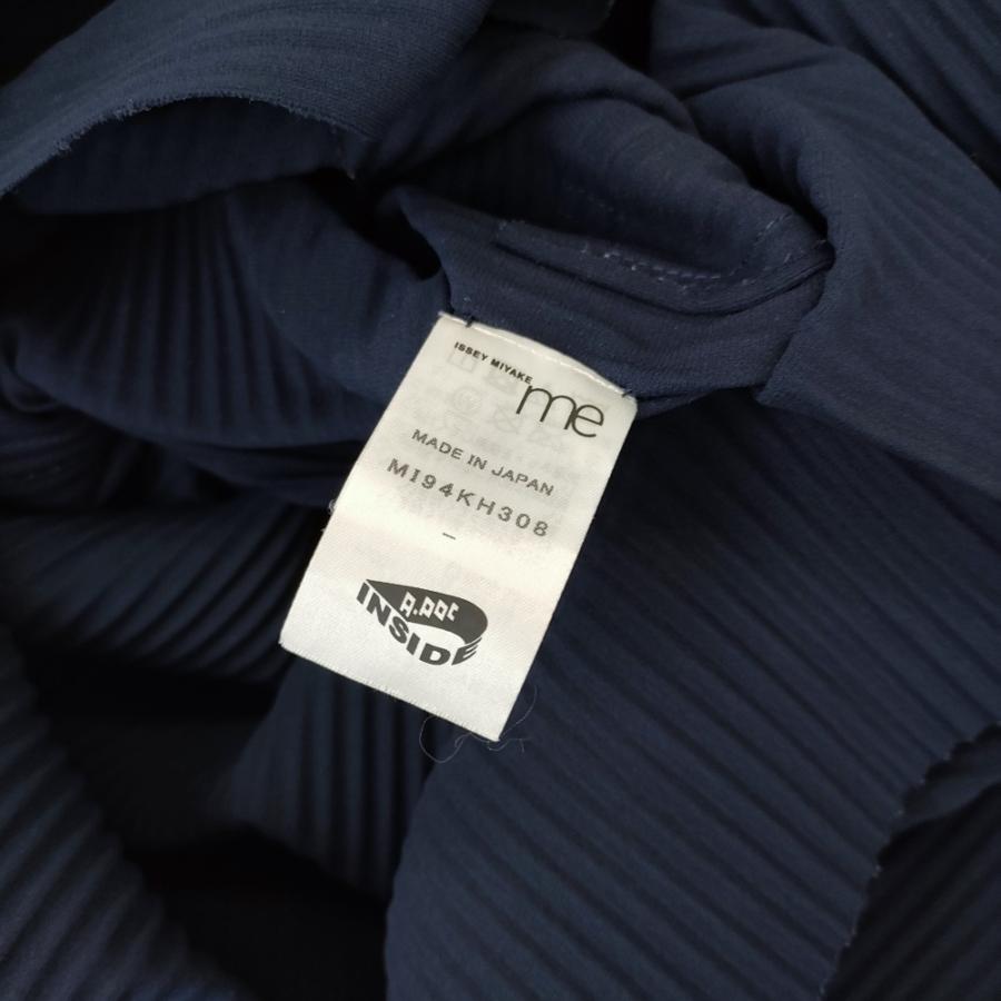 me ISSEY MIYAKE プリーツ スクエアネック MI94KH308 サイドスリット