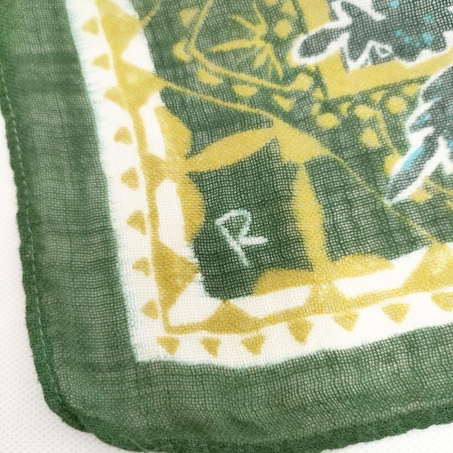 45rpm R 花柄バンダナ 黒 45rpm 45R 染めドット柄ハンカチ 紺茶 (K-138327)