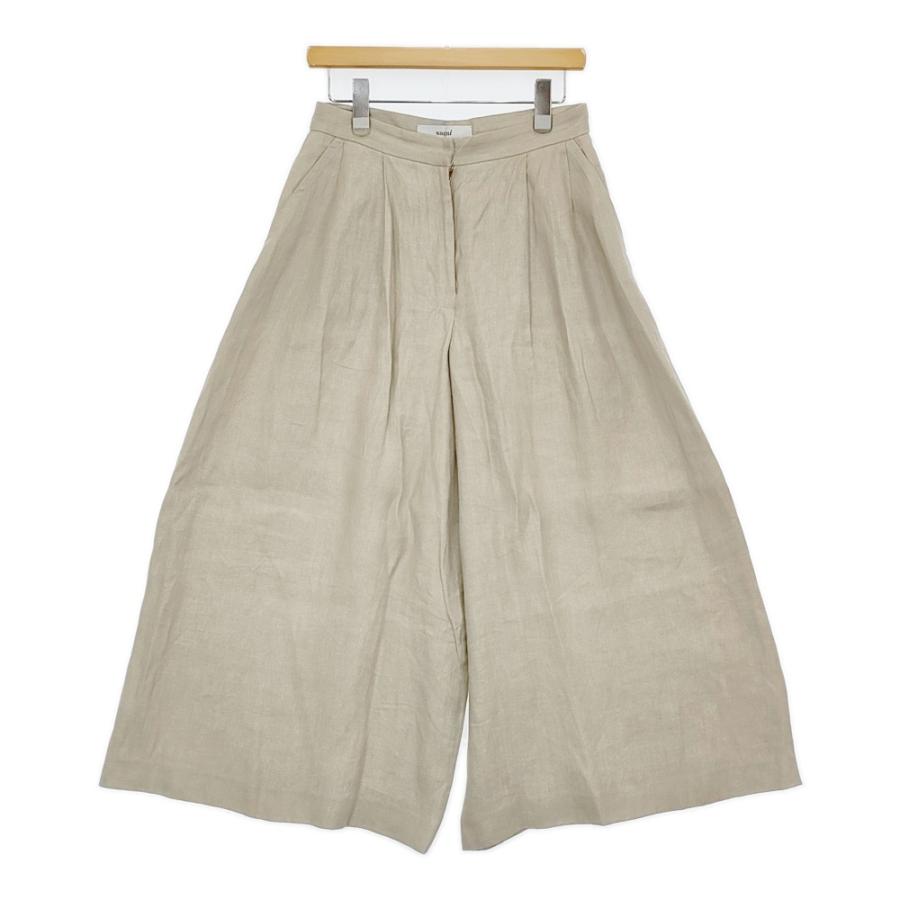 希少　K8.0BASEBALL9 ベージュ リネン ワイドパンツ K8.0BASEBALL9 ベージュ リネン ワイドパンツ 希少 K8